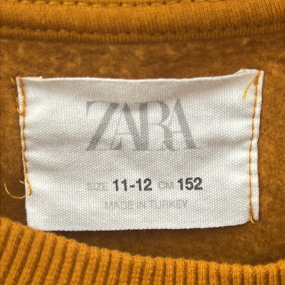 ❤️ 🆕 ZARA Mustard Boy Crewneck Size 12 - Picture 4 of 4